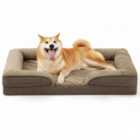 Dog Bed Orthopedic Dog Sofa for Large Dogs,Supportive Foam Pet Cushions Bed with Washable Removable Cover, Egg-Crate Foam, Waterproof Lining Bott