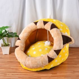 Pet Cat Warm Pet Bed, Kennel Tent House Pet Bed, Cat Bed Winter Super Soft Pet Bed for Dogs Kitten, Self Warming and Improved Sleep Pets Bed (size: large)