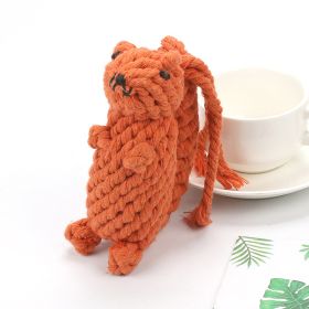 Natural Jute Dog Chewing Rope For Dental Tough With Cute Animals Fruit Eco-Friendly Knot (Style: Hedgehog)